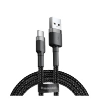 Baseus Cafule Braided USB 2.0 Cable USB-C male - USB-A male Μαύρο 0.5m